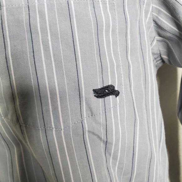 Tony Hawk Button Front Shirt Boys XL Casual Long Sleeve Cotton Grey - Picture 3 of 11